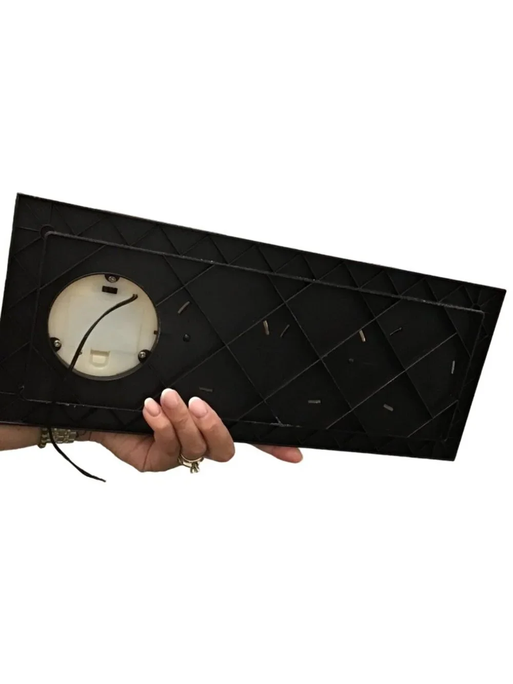 DECORATIVE TRAY HOLDER WITH 4 CANDLES BATTERY OPERATED (BATTERIES NOT INCLUDED)